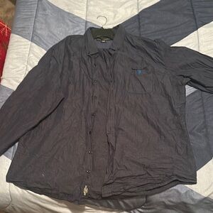 Men's Navy Button-Down